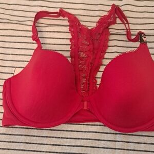 Victoria's Secret Red Lace Racerback Bra